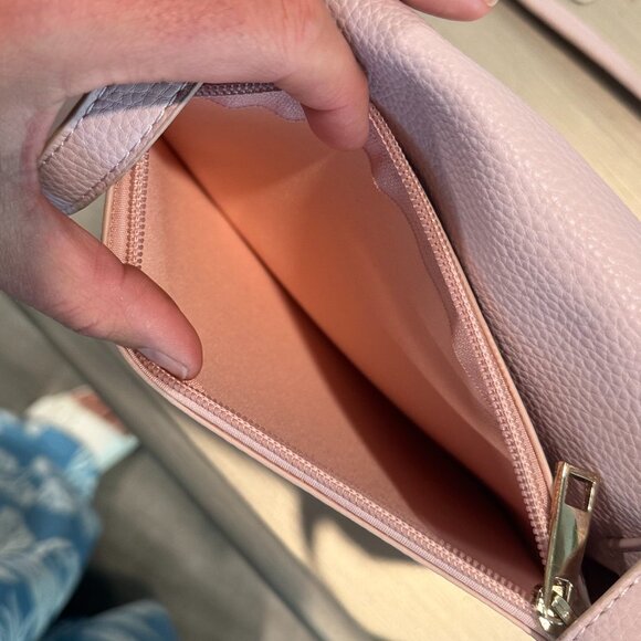 Alessia Clover Genuine Leather Purse in Blush - Picture 8 of 14